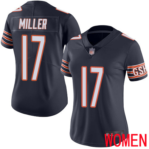 Chicago Bears Limited Navy Blue Women Anthony Miller Home Jersey NFL Football #17 Vapor Untouchable->youth nfl jersey->Youth Jersey